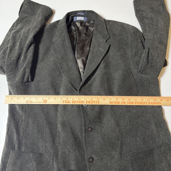 Austin Reed Pure New Wool Blazer 50R Charcoal Sport Coat Soft Union Made Jacket - Picture 5 of 11